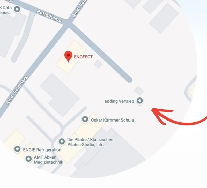 Lageplan mit Veranstaltungsort und den Parkplätzen auf dem Gelände der Firma Edding
